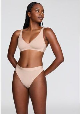 Plus Size Women's The Wireless Plunge - Modal by CUUP in Sand (Size S A-C)