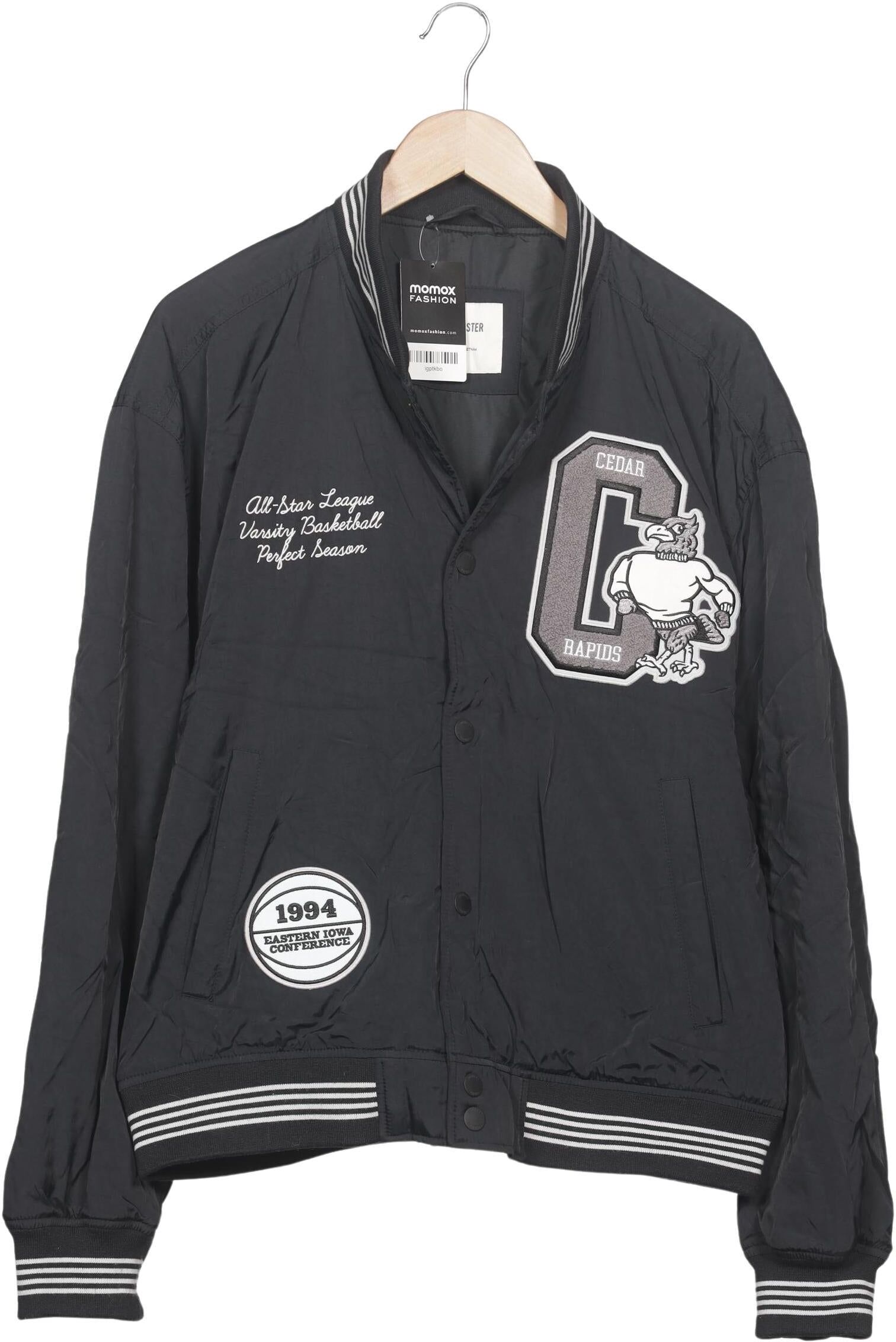 Hollister Herren Jacke, Schwarz, Gr. L, Synthetik - Second Hand