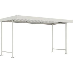 WSM Fahrradunterstand Leipzig L14, grauweiß, aus Metall, offen, (B/T) 430 x 220cm