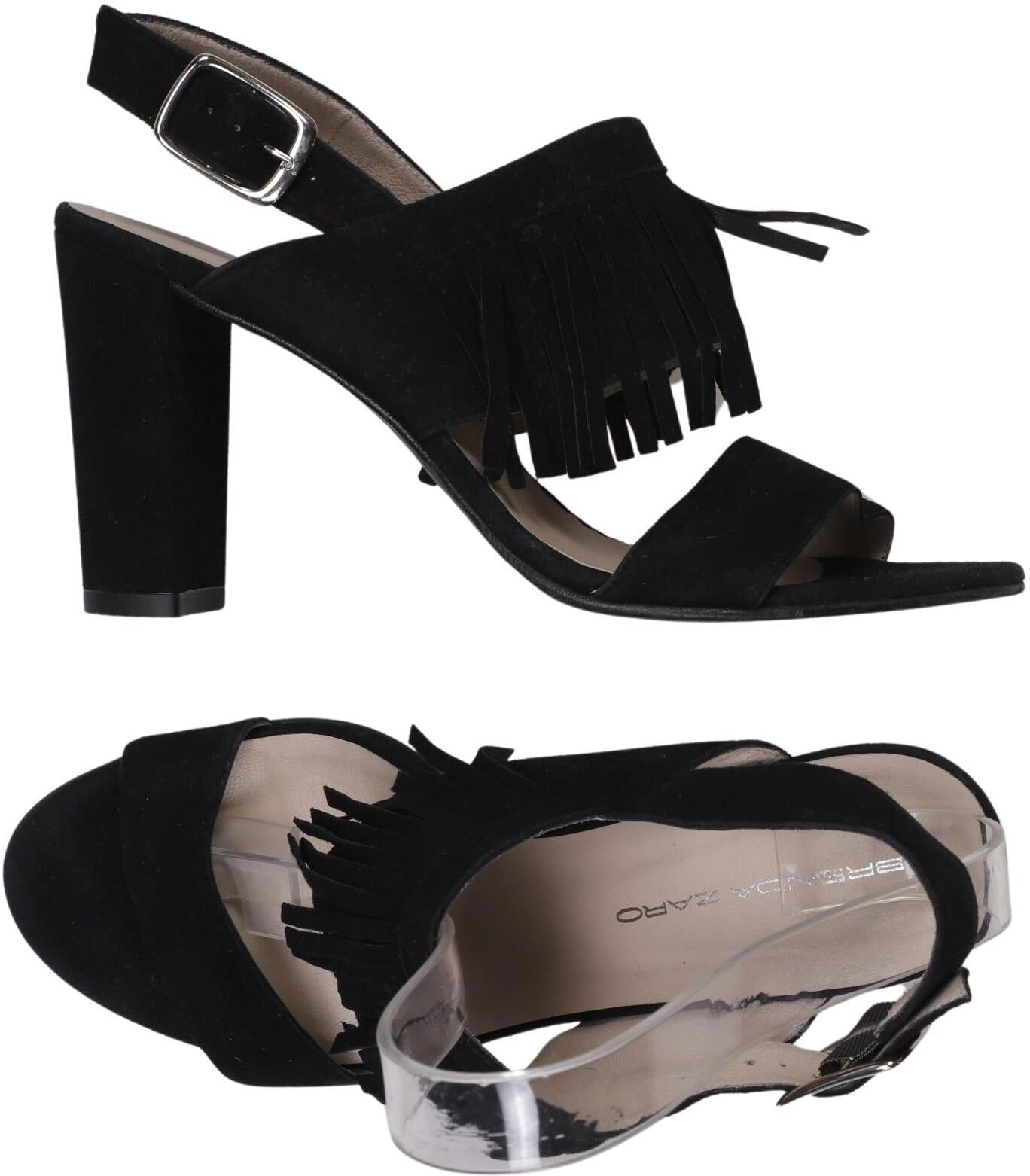 Brenda Zaro Damen Sandalen, Schwarz, Gr. EU 41, Leder - Second Hand