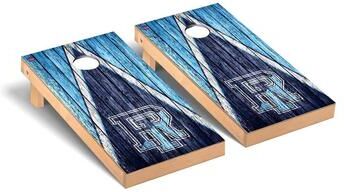 Skip's Garage Rhode Island Rams Triangle Cornhole Board Set