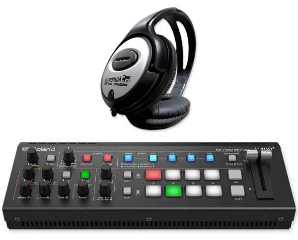 Roland V-1HD+ HD Plus videomixer met hoofdtelefoon