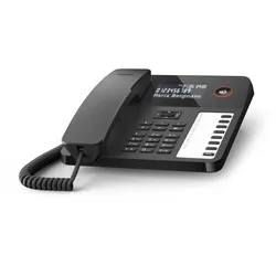 Gigaset DESK 600 Telefon mit Schnur, Schwarz