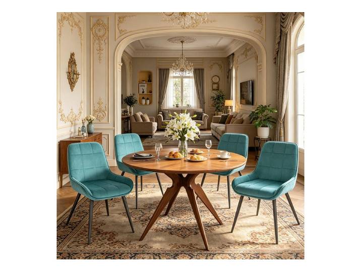 MC Star Stuhl Stilvollen Home Office Stühle,Funktionellen Küchenstühle (Wohnzimmer Stuhl Set,Essstühle mit Hohem Gepolstertem Sitz(4PCS Essstühle)