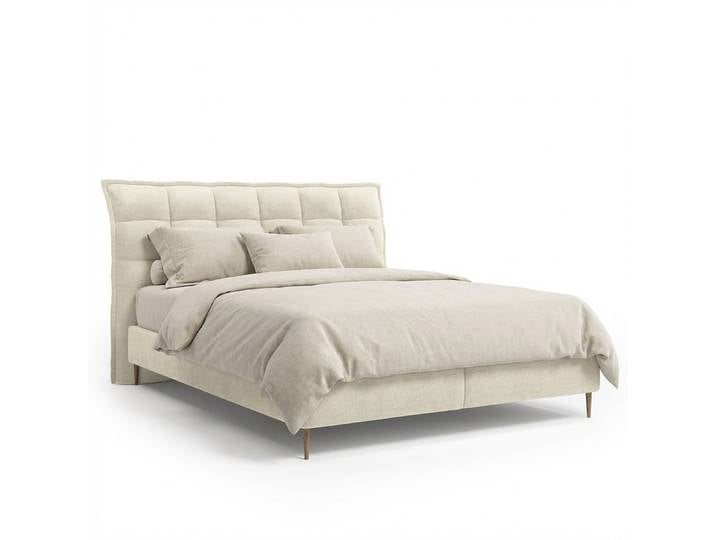 Boxspringbett 160 x 200cm Chenille Kiera Beige