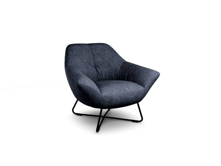 Designer-Loungesessel mit Premium-Stoffen