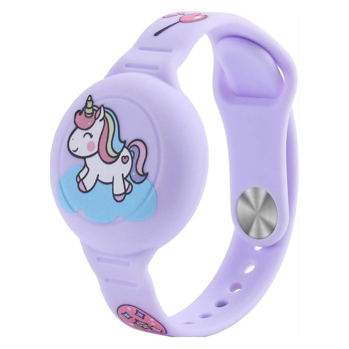 Elago OFKOZ Armband für Apple AirTag Kinder, wasserdicht, Einhorn/Lila (ATKID-UN)