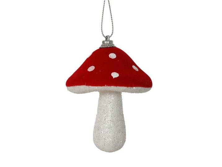 Kersthanger paddenstoel foam 8cm 4 stuks