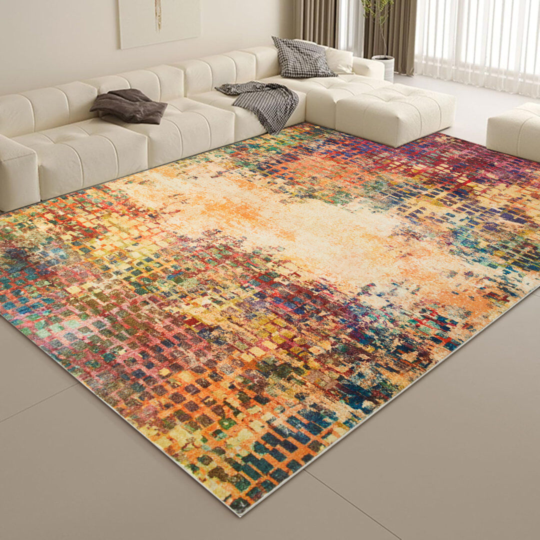 Borough Wharf Andreina Vibrant Abstract Cashmere Rug – Bold & Luxurious Vibrant Rectangle 240cm x 320cm