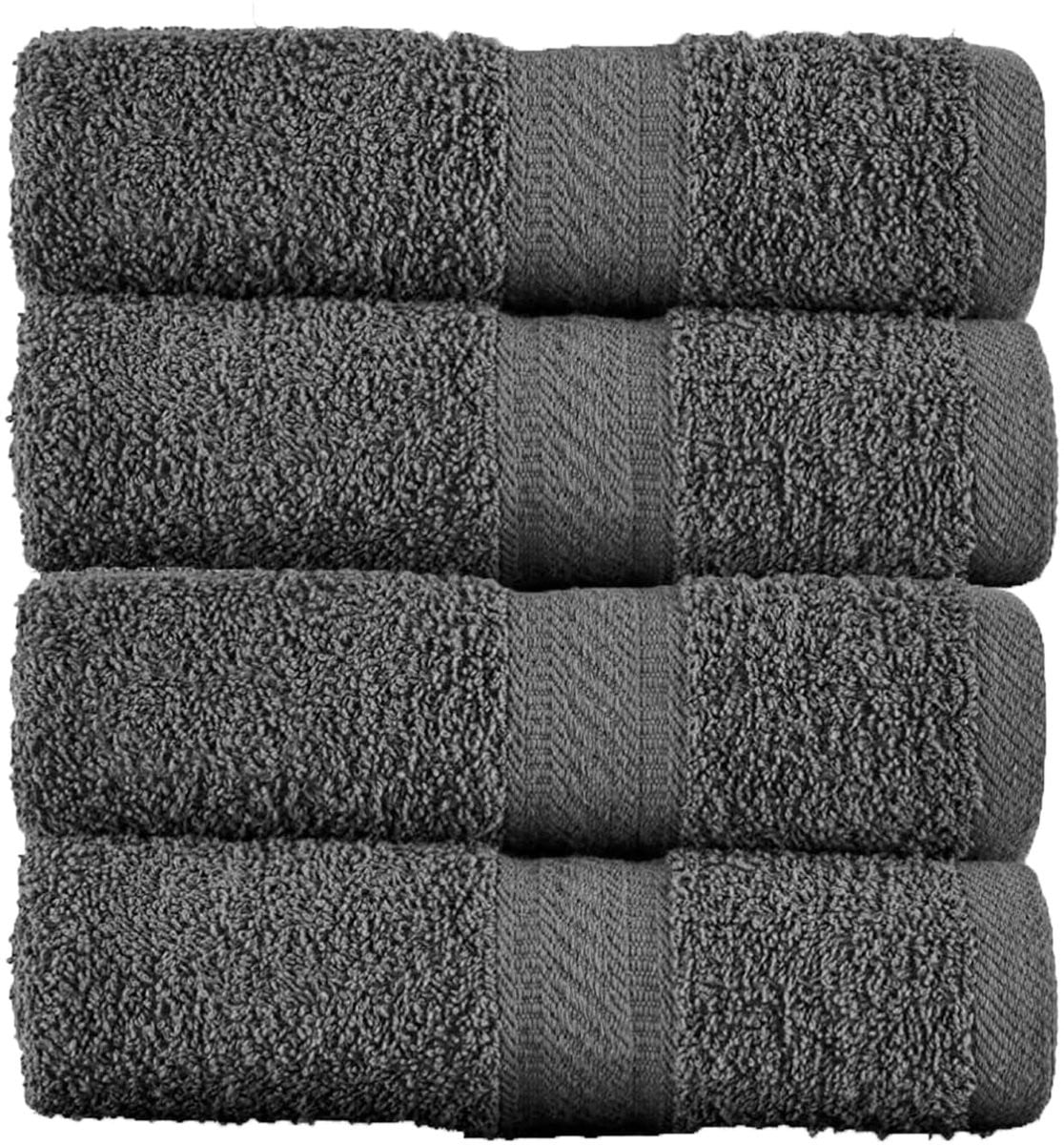 Unyqoos Set van 4 Luxe Badhanddoeken in Grijs