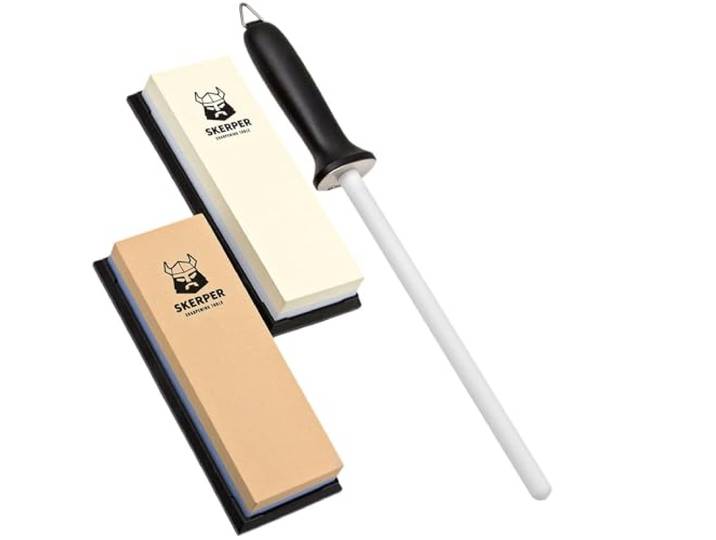 Skerper Basic Slijppakket SH004 180/600/1000/3000 Grit met Keramische Slijpstaaf, Alles om te Beginnen met Slijpen