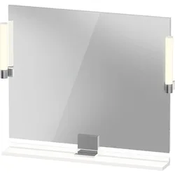 Duravit Sivida Spiegel, chrom, 850x36x650mm, Aufsatzleuchte, Sensorschalter, Netzanschluss, SV7422010180000, Farbe: Weiß Matt