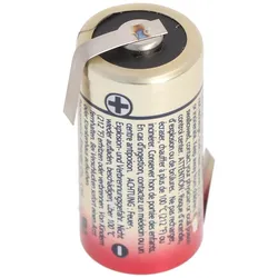 Panasonic Photo Power CR123A Lithium Batterie 3 Volt Lithium Batterie, wählbar mit Lötfahnen in Z-Form und in U-Form Lötfahne Z-Form