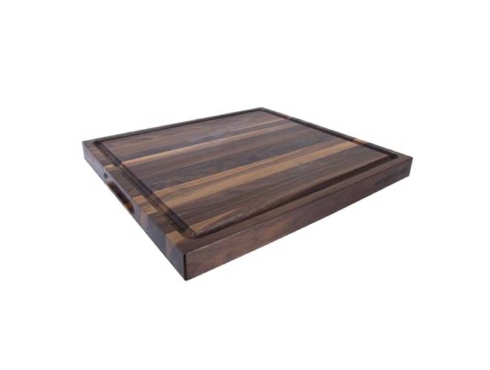 Mittelgroßes Schneidebrett aus amerikanischem Walnussholz, ein Metzgerblock mit Saftrille zum einfachen Schneiden von Fleisch und saftigem Gemüse, Walnuss-Schneidebrett, 40,6 x 30,5 x 3,8 cm