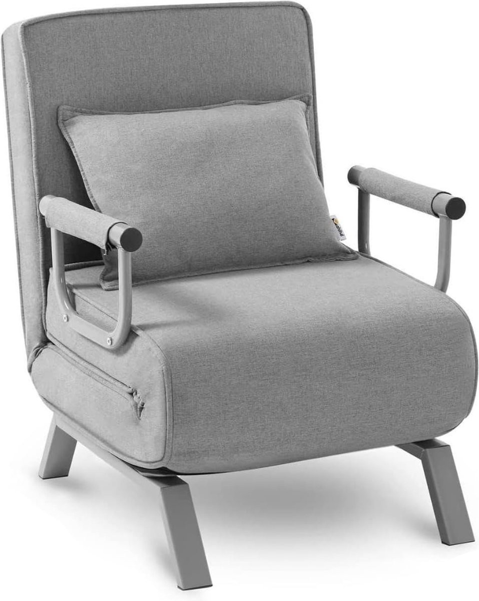 Moderne 3-in-1 slaapfauteuil met verstelbare rugleuning en hoofdkussen voor volwassenen