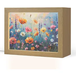 TISCHLEUCHTE Blumen - Natur - Aquarell - Kunst Nachtlampe 20x15 cm