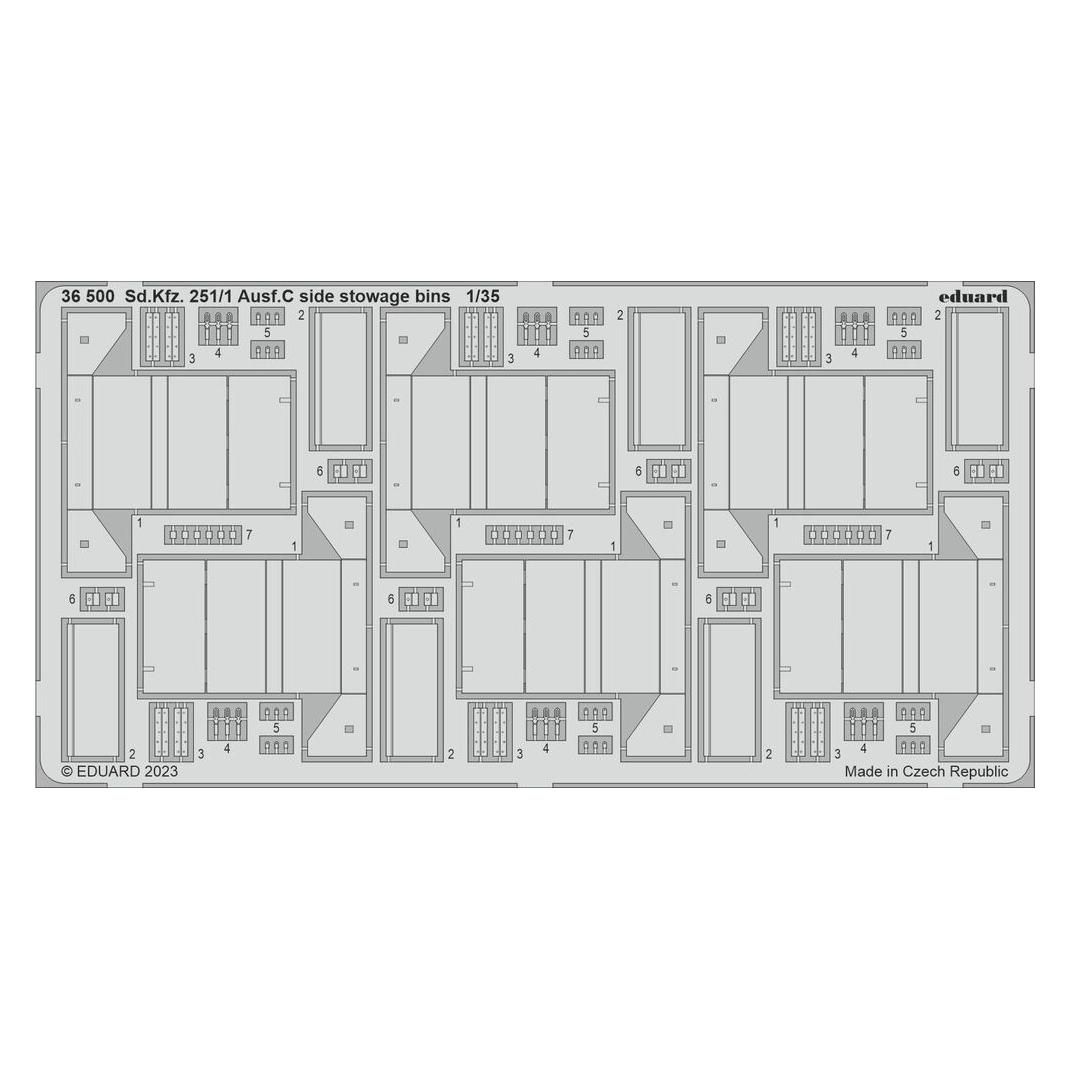 Eduard Sd.Kfz. 251/1 Ausf.C side stowage bins 1/35 ACADEMY (36500)