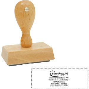 Stempel Textstempel, inklusive Textplatte, für 6 Zeilen