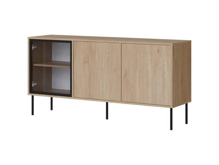 MOEBLINE Kommode Sideboard Beistellkommode DELLI 150 3D cremona eiche