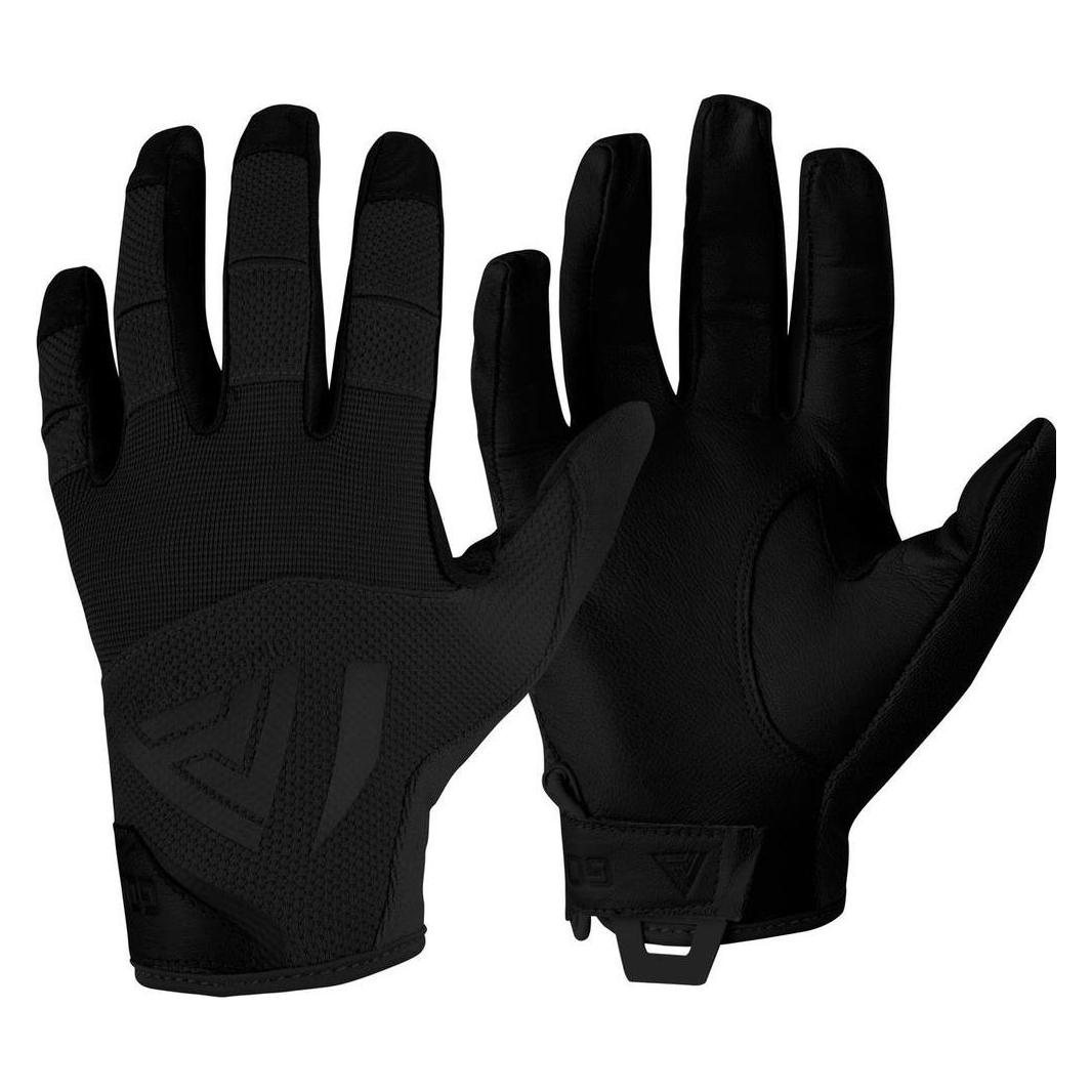 Direct Action Hard Gloves - Leather Black - XL - Black (XL) (310-GL-HARD-GLT-BLK-B06)