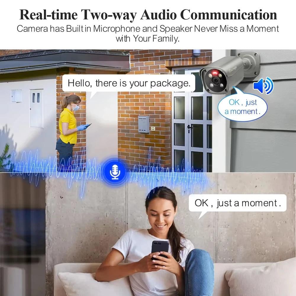 Selius 8-kanaals 8MP IP CCTV Beveiligingssysteem met 8 camera's en 1TB HDD opslag en AI detectie