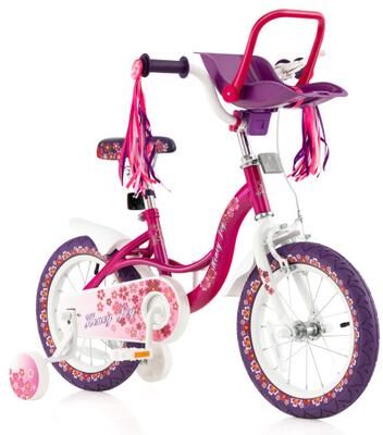 Costway 16 Inch Kids Bike with Doll Seat and Removable Training Wheels-16 inches