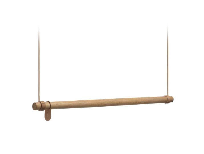 Lind DNA - Swing Hängegarderobe L (110 cm), Eiche natur / Leder natur
