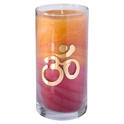 Kerze 'Sunset Om' im Glas Stearin