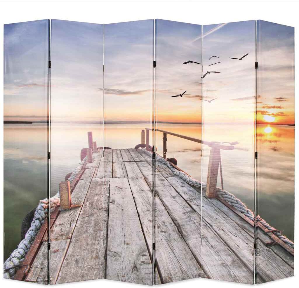 vidaXL Cloison de séparation pliable 228 x 170 cm Lac
