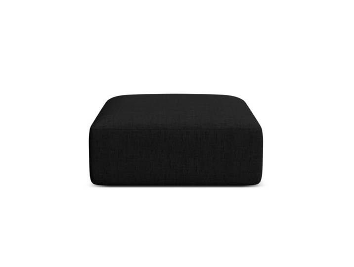 Pouf en tissu structurel noir