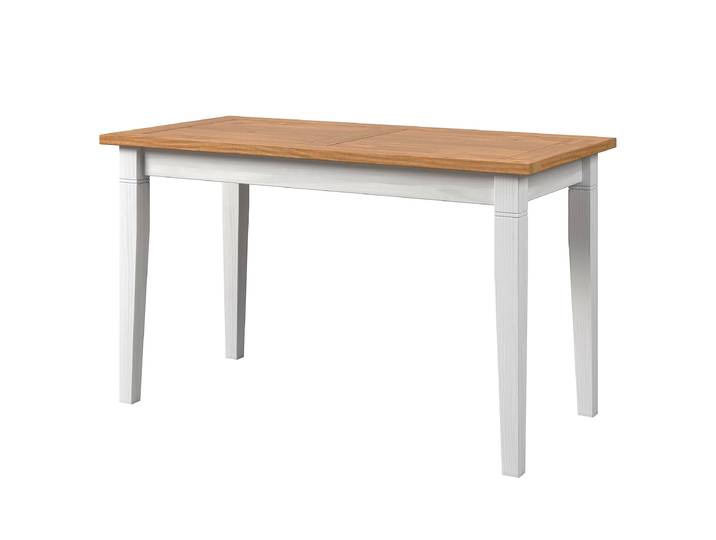 Table massive 130 x 70cm Blanc/Epicéa blanc