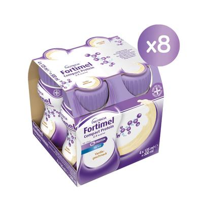 Fortimel Compact Protein 2.4 kcal Vanille 8x4x125 ml Flüssigkeit
