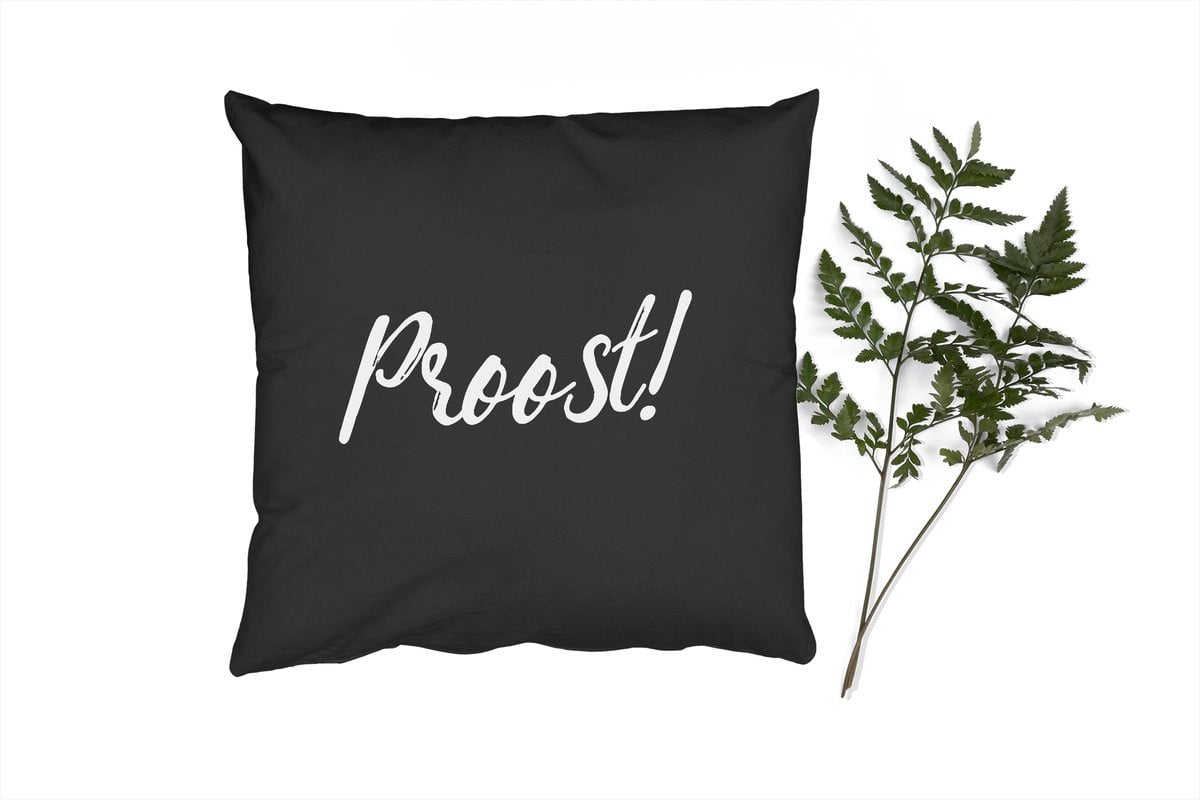PillowMonkey Sierenkussen Quotes Proost! 40 x 40 cm