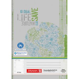 Brunnen Hausaufgabenheft Recycling, 104685401, A5, ganzes Schuljahr, ab Klasse 1