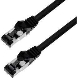 BKL Electronic 144000 RJ45 Patchkabel CAT 8.1 S/FTP 0.50 m Schwarz Halogenfrei 1 St.