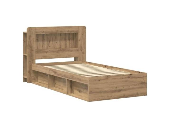 KTHLBRH Bettgestell mit Stauraum, Eichenholz, handgefertigt, 90 x 200 cm Technisches Holz, integrierte Schubladen, feste Latten, Unterstützung 140 kg