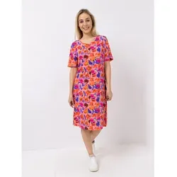 IN-PRINT Kleid 1/2-Arm Rundhalsausschnitt Blumendruck