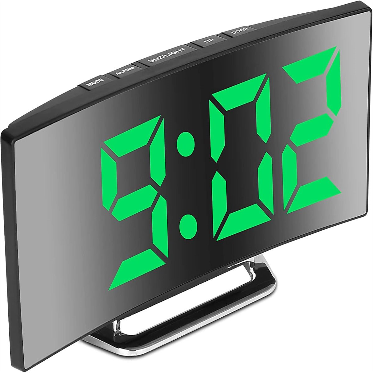 Carmdering Digitale LED Wekker met Groot Scherm - Zwart