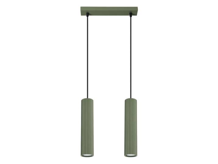 Suspension Aluminium Vert Olive GU10 2 Karbon