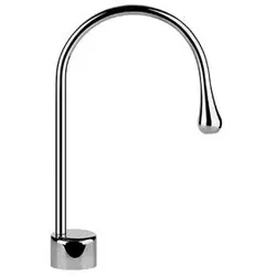 Gessi Goccia Waschtisch-Stand-Auslauf, ohne Ablaufgarnitur, Ausladung 174 mm, Auslauf um 360 Grad schwenkbar, 33851124, Farbe: Metall Schwarz GHRC