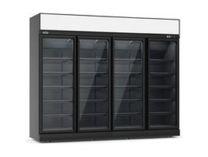 Armoire Réfrigérée Négative 4 Portes en verre - Noire - 2060 L - Combisteel