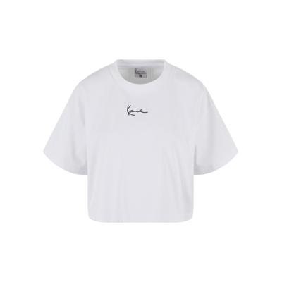 T-Shirt KARL KANI "Karl Kani Damen", Damen, Gr. L, weiß, 95% Baumwolle, 5% Elasthan, slim fit, Rundhals, Shirts T-Shirt