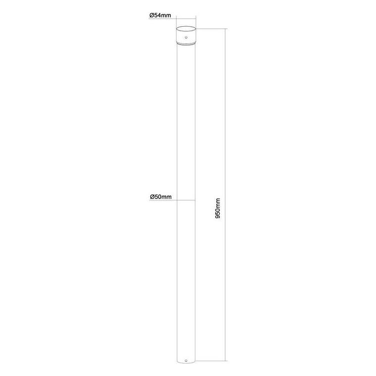 Multibrackets Verlängeungsrohre 2x 950mm, weiss, max 30 kg (5242)