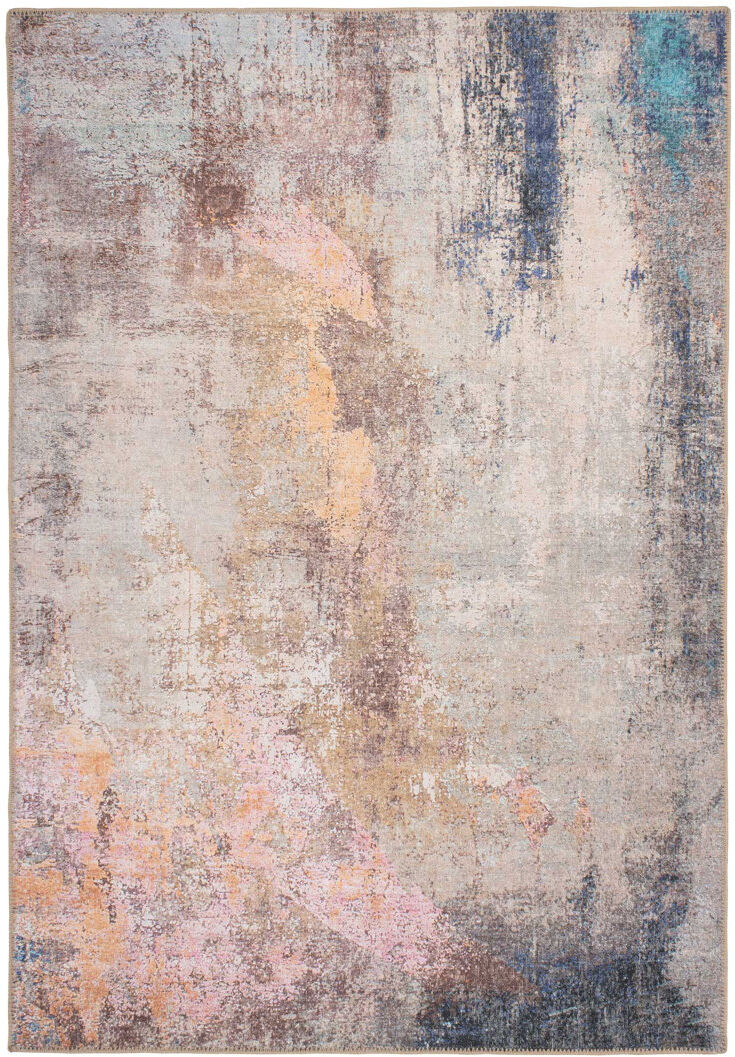 Kukoon Machine Washable Beige Bronze Modern Abstract Distressed Living Room Area Rug Beige,Bronze Rectangle 160 x 230cm