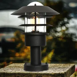 Außenleuchte Sockelleuchte Standlaterne Wegleuchte Gartenlampe Schwarz 30,5 cm
