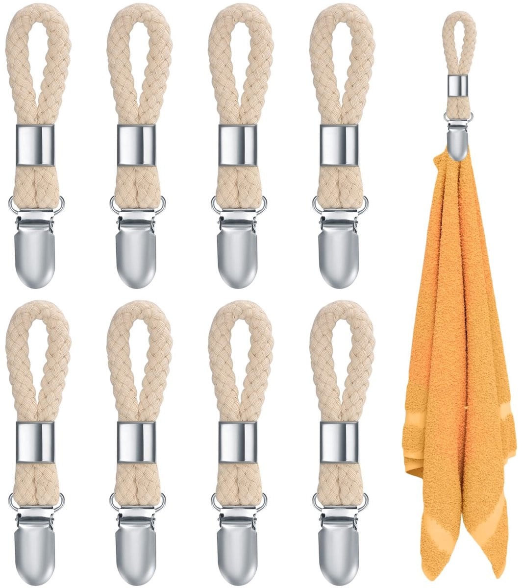 Dailygoods Handdoekclips 8 stuks - Handdoek klemmen voor keuken en badkamer