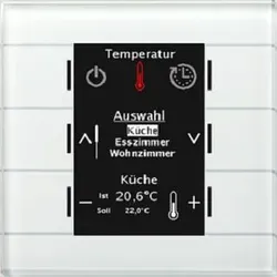 MDT Bedienzentrale Glas ws Smart Farbdisplay und 6 Sensorflächen BE-GBZW.01