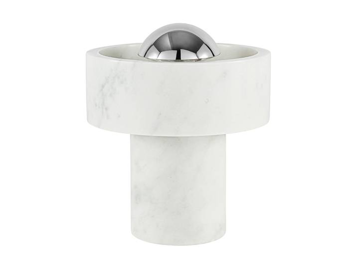 Tom Dixon Stone Portable LED Tischleuchte 28 cm Marble-silver