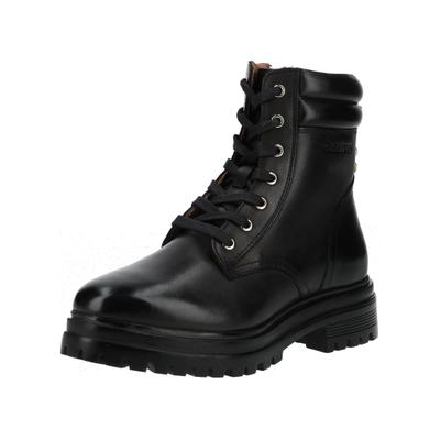 Schnürstiefelette GIOSEPPO "GIOSEPPO Stiefelette Leder", Damen, Gr. 41, schwarz, Leder, Schuhe Schnürstiefelette