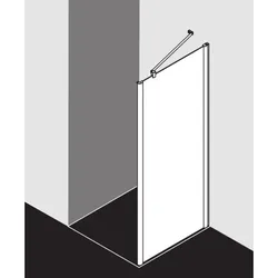 Kermi Pega Seitenwand PETWD07020VNK 70x200cm, silber hochglanz ESG SR Arena C, auf Duschwanne
